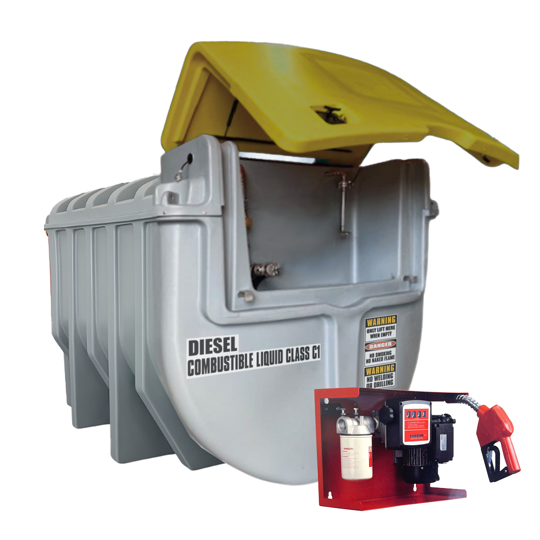 SureFill 10,000L Bunded Polyethylene Diesel Tank PLUS 240V Pumpkit