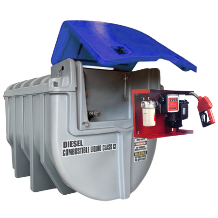 SureFill 10,000L Bunded Polyethylene Diesel Tank with 240V Pump Kit
